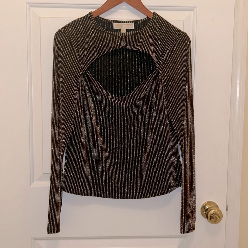 Michael Kors long sleeve sexy top, size L